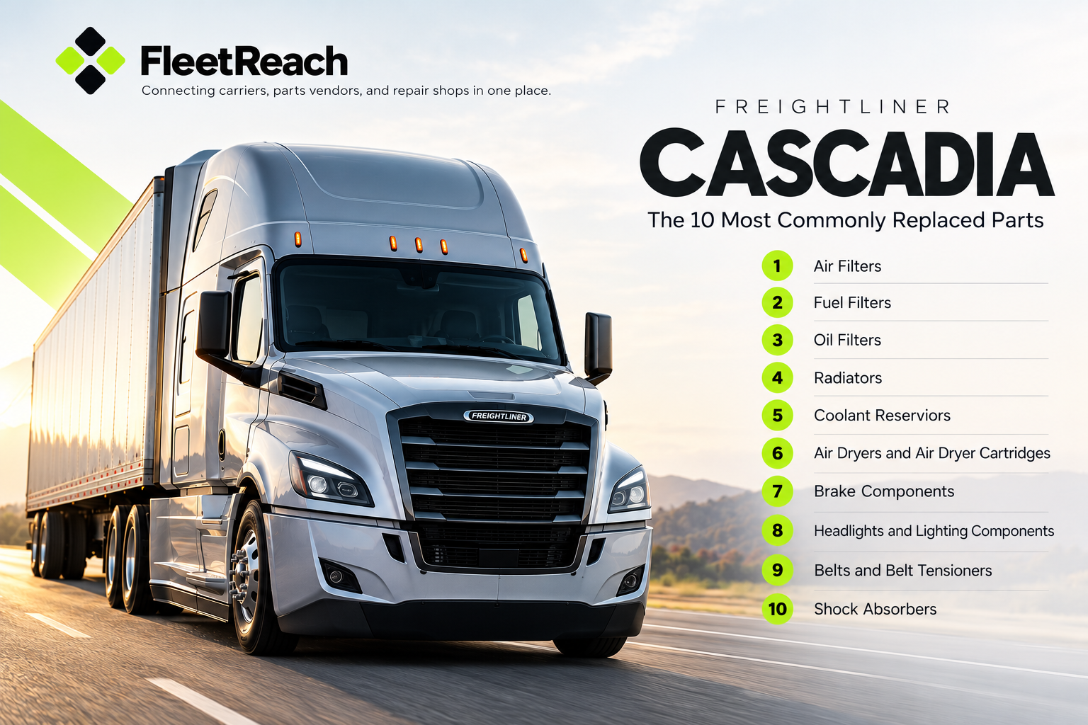 10 Commonly Replaced Freightliner Cascadia Parts
